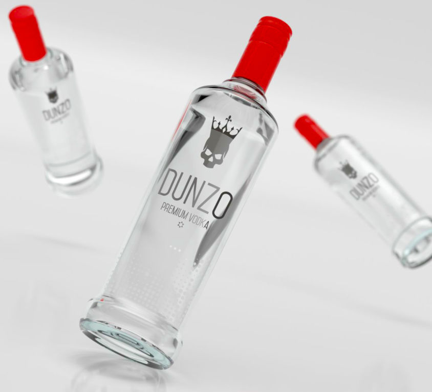 Dunzo: Absolute Vodka. Label Designing